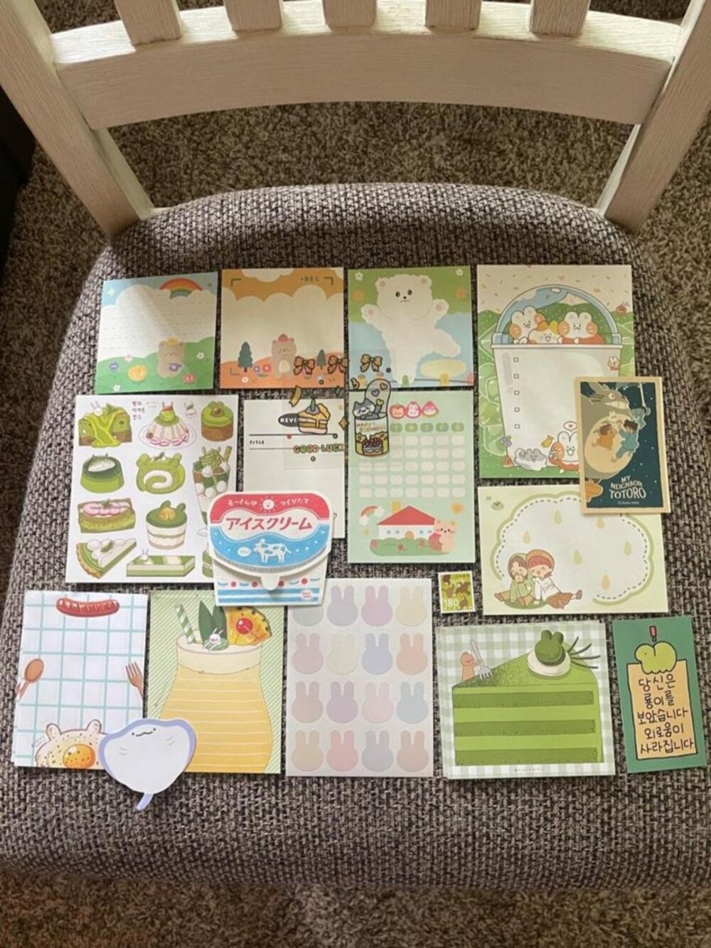 Green stationary journaling set